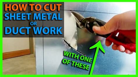 cut hole in sheet metal box|how to cut a hole in duct.